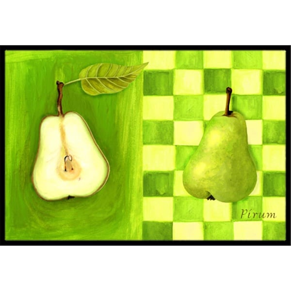 Carolines Treasures Pear by Ute Nuhn Indoor or Outdoor Mat- 18 x 27 WHW0121MAT - main